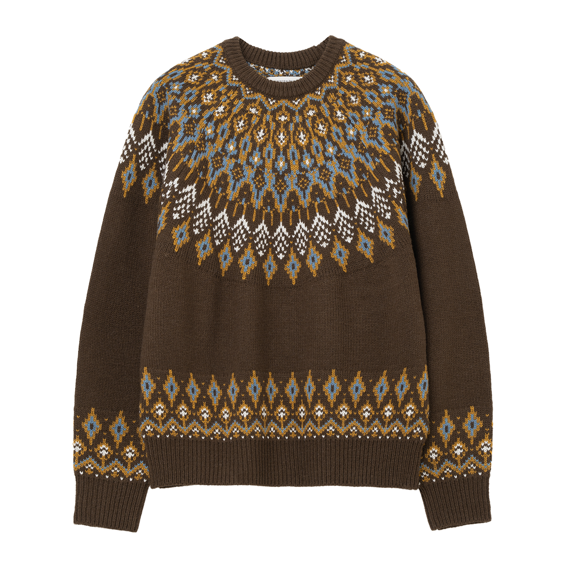 UB2599PO225MBR Uniform Bridge Nordic Crewneck Knit Brown