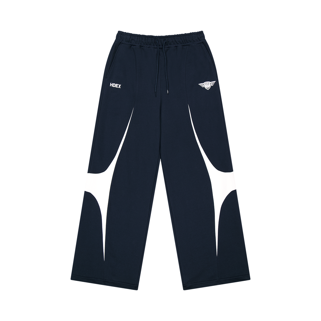 H253MOLMP040NV HDEX Winged Logo Color Block Sweat pants Navy