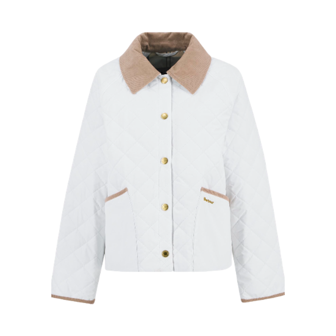 LQU1813WH11 (W) Barbour Anise Quilted Jacket Linen White Ancient