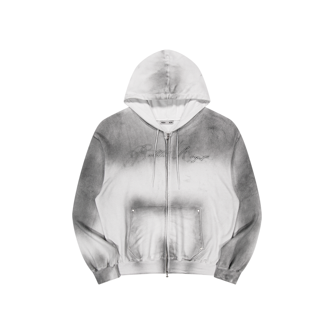 25NNFWTHZF001WT NIIER NOR Dirty Washing Hood Zip-Up White