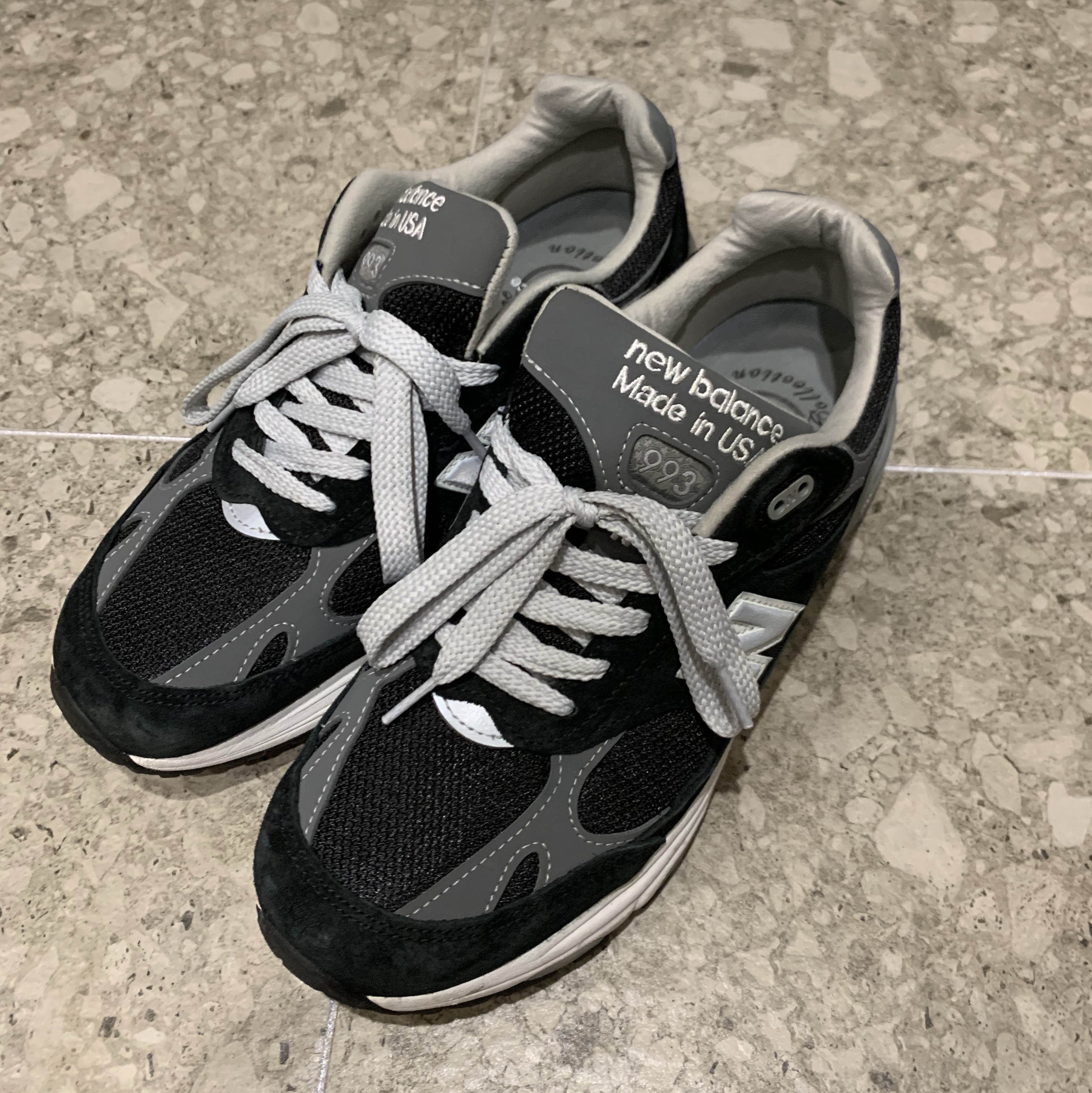 New Balance 993 Made in USA Black - D Standard 착용 스타일