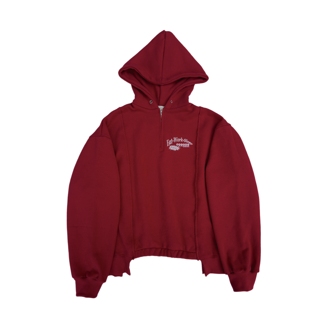 캐주얼 매뉴얼 하프 지퍼 후드 레드(Kasual Manual Half Zip Hoodie Red)