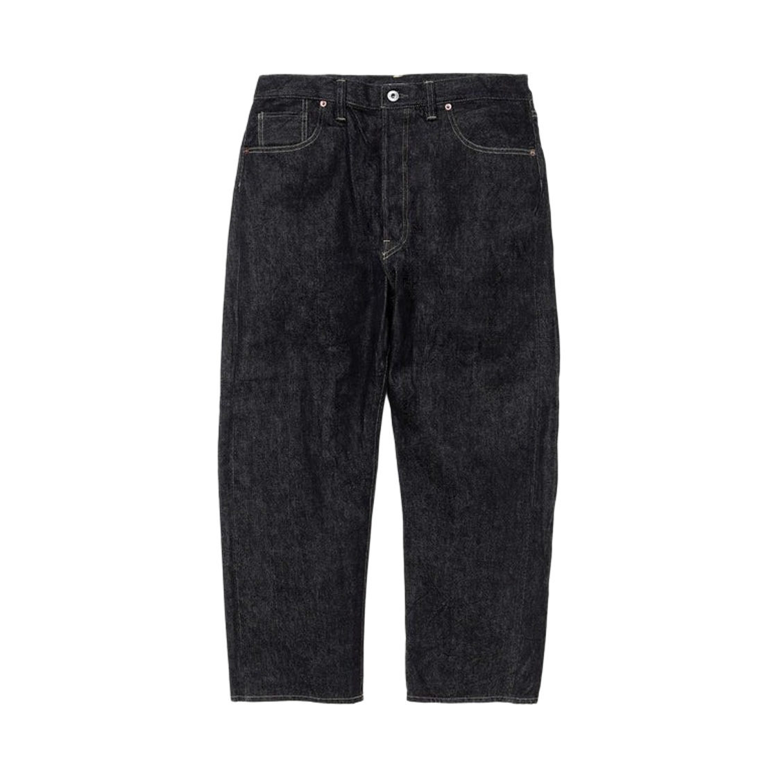 아프레쎄 워시드 데님 와이드 팬츠 인디고 - 25FW