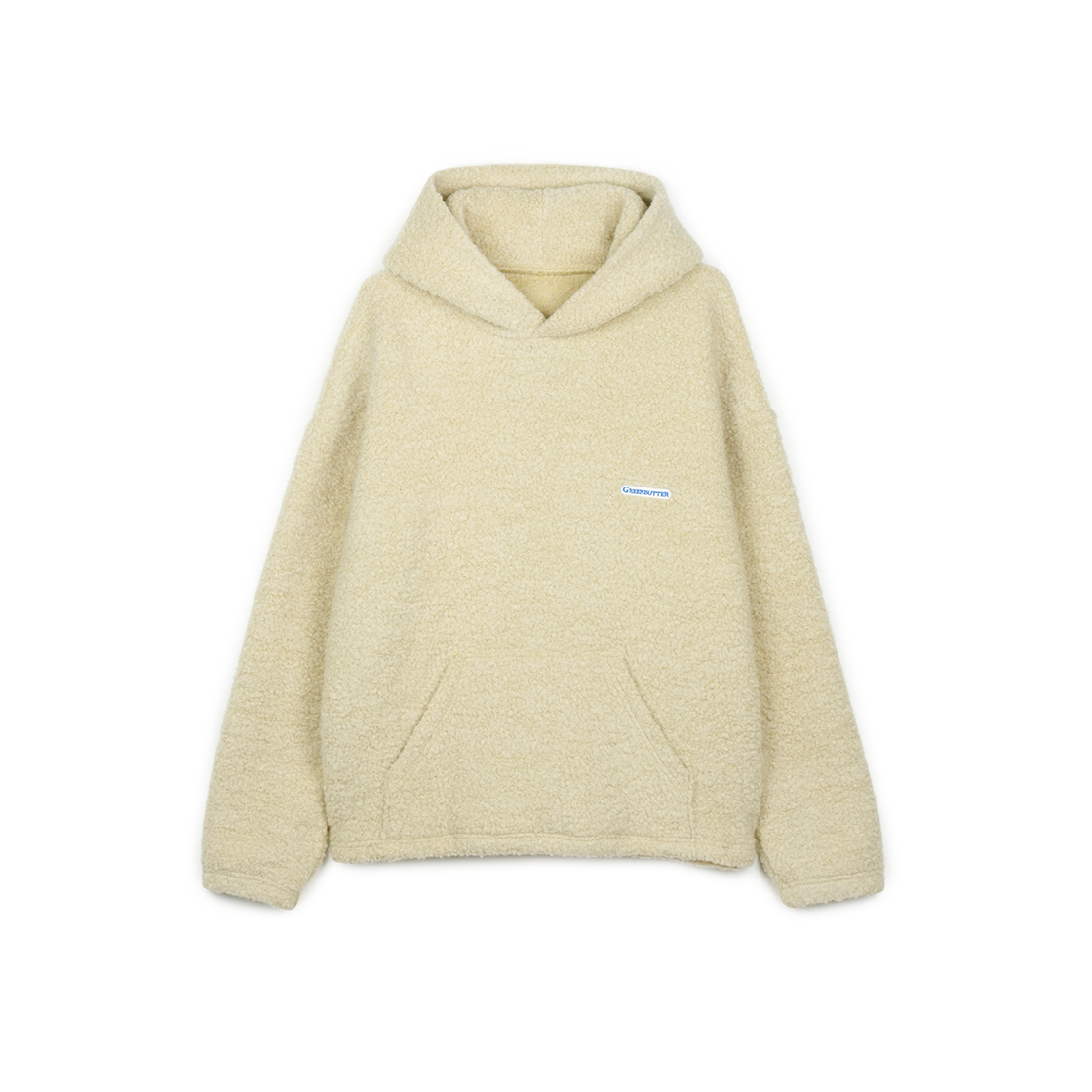 P0000BFU Greenbutter Teddy Wool Hoodie Sand Beige