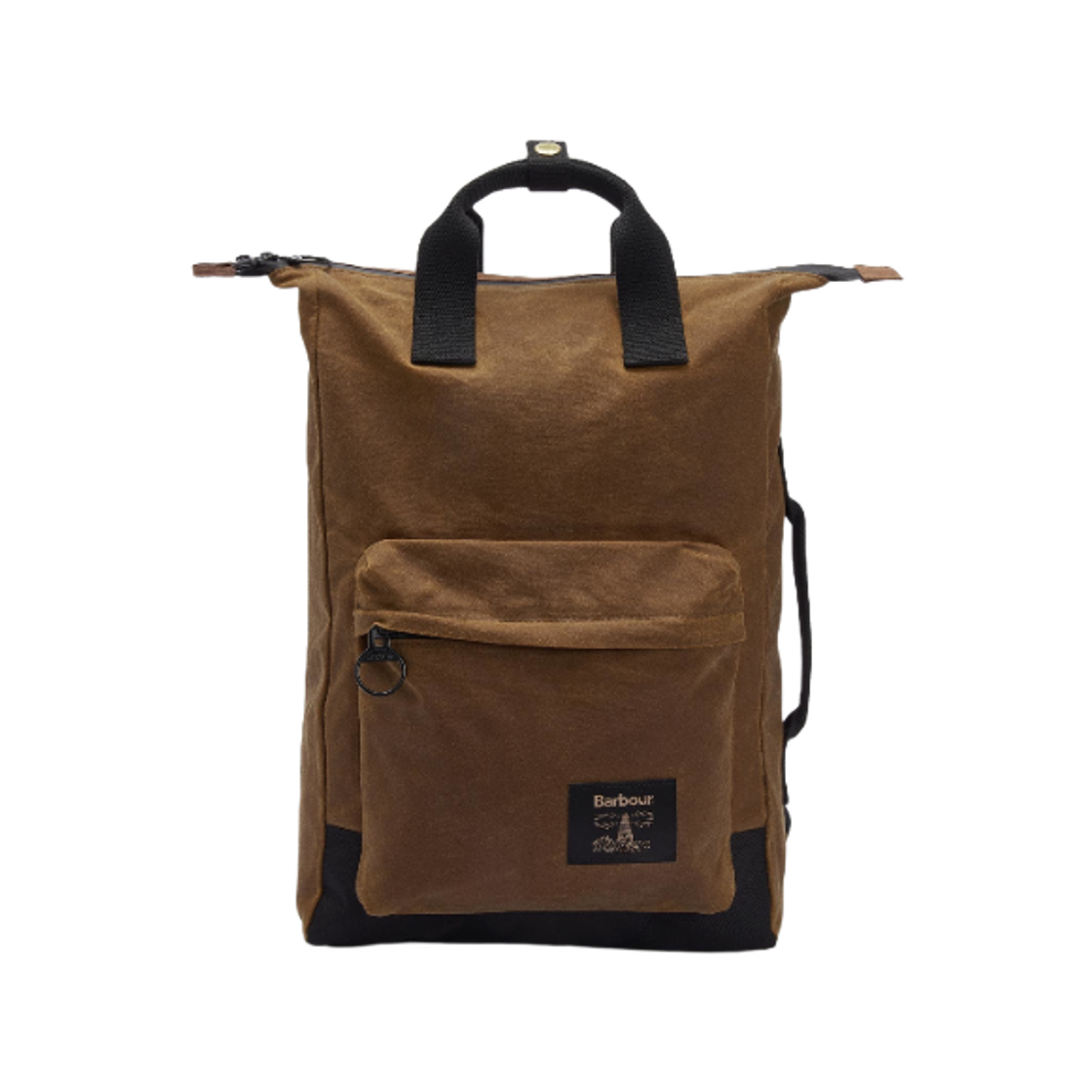 UBA0714SN91 Barbour Field Waxed Backpack Tan Black