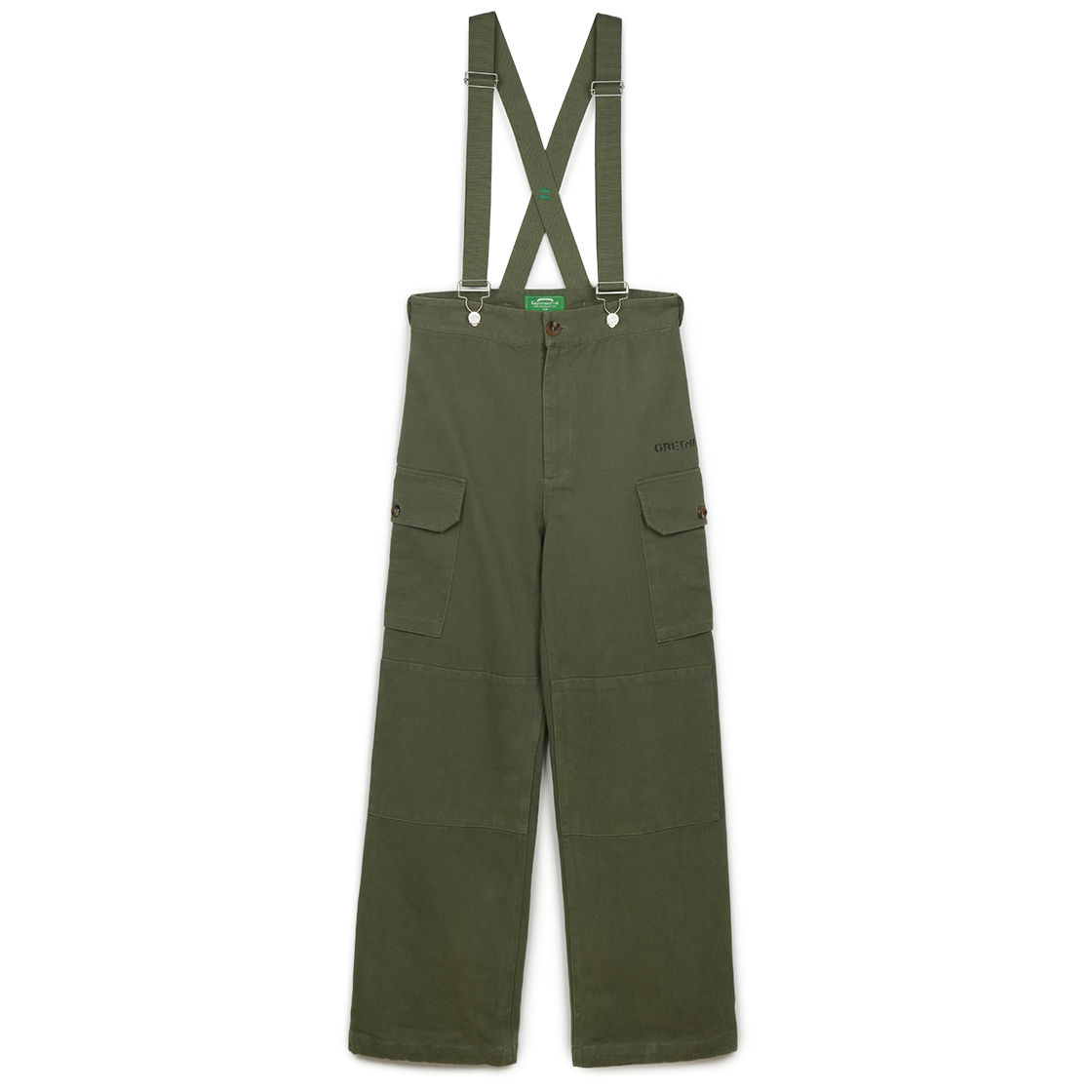 그린버터 서스펜더 카고 팬츠 카키(Greenbutter Suspender Cargo Pants Khaki)