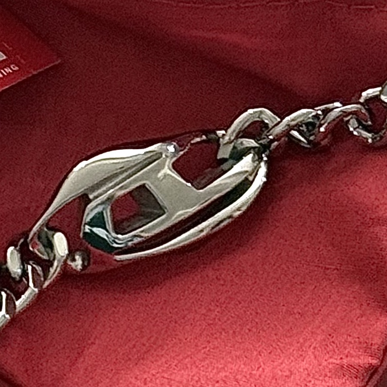 Diesel Dx1413 Stainless Steel Chain Bracelet Silver 착용 스타일