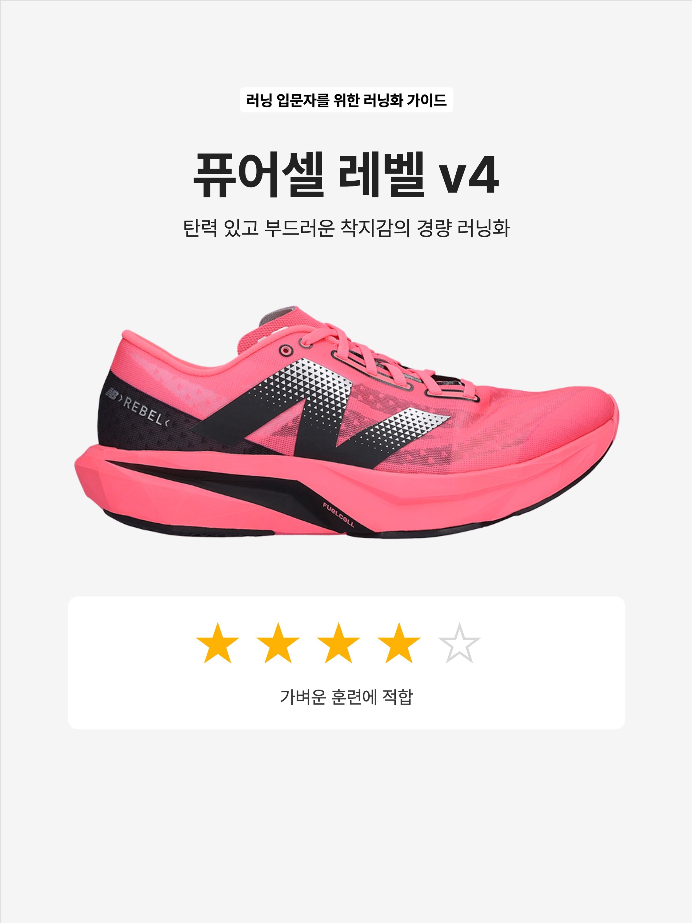 New Balance Fuelcell Rebel v4 Ultra Pink Black - 2E Wide, New Balance Fuelcell Rebel v4 Ivory - 2E Wide 착용 스타일 - 1