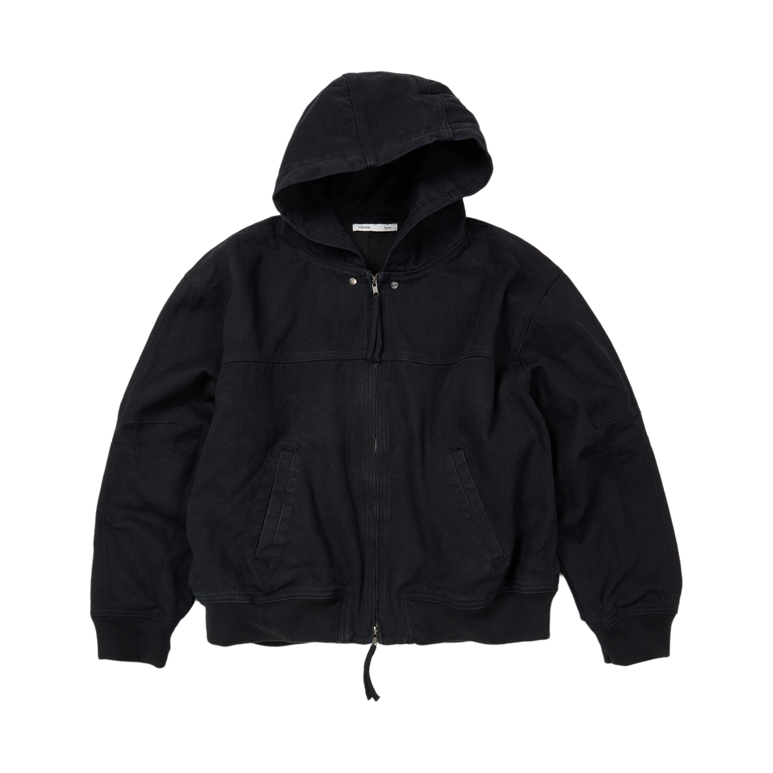 [트리플적립] 이티씨이 베이스 빈티지 후드 워크 자켓 블랙([트리플적립] ETCE Base Vintage Hood Work Jacket Black)
