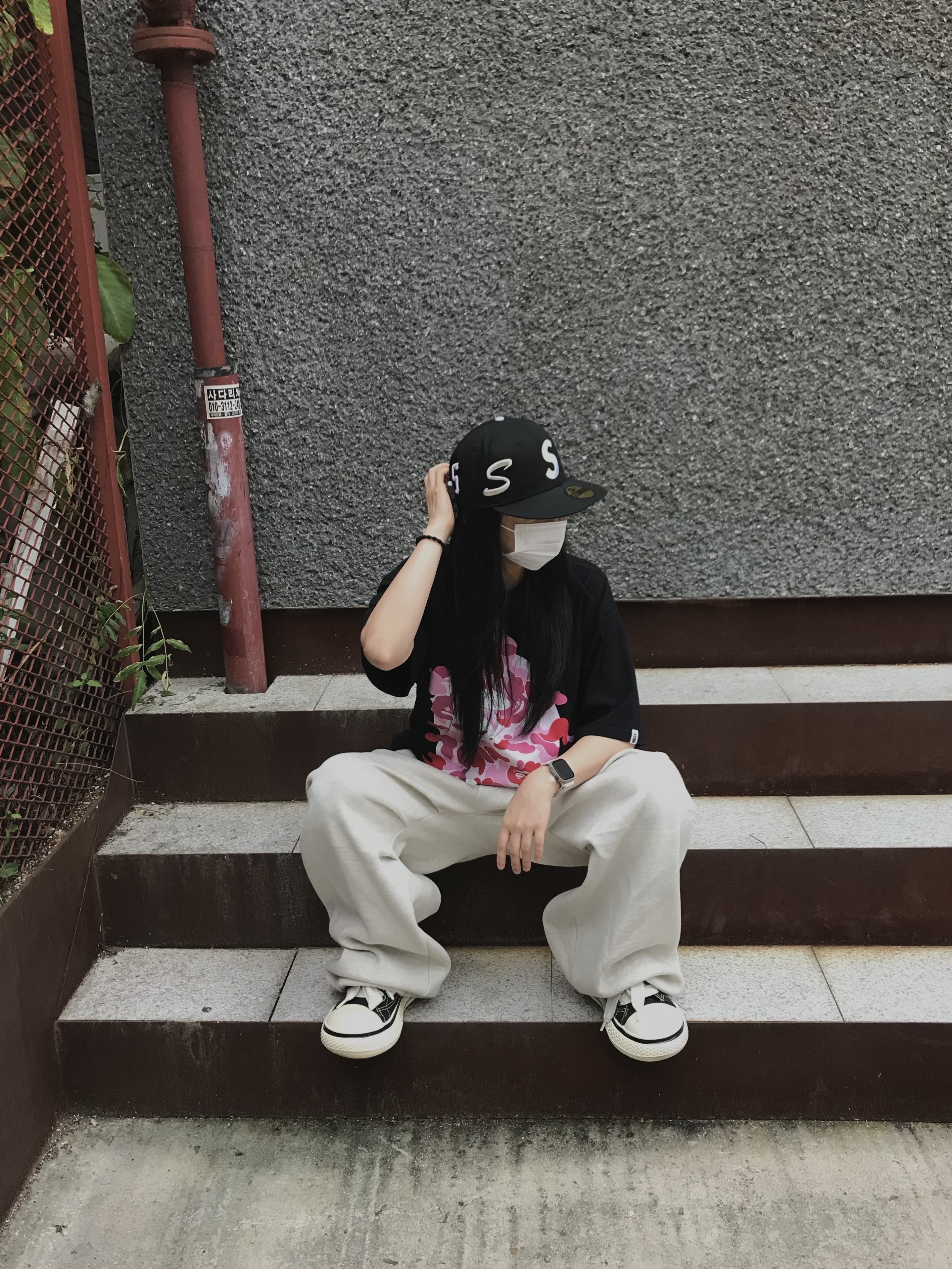 Supreme Multi S Logo New Era Black - 25SS, Old Order x AFGK Canvas Black Green 착용 스타일 - 4