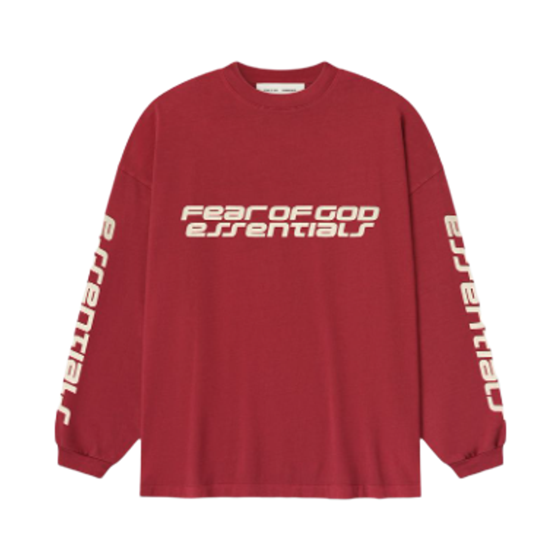 - Essentials 90's Long Sleeve T-Shirt Crimson - 25FW