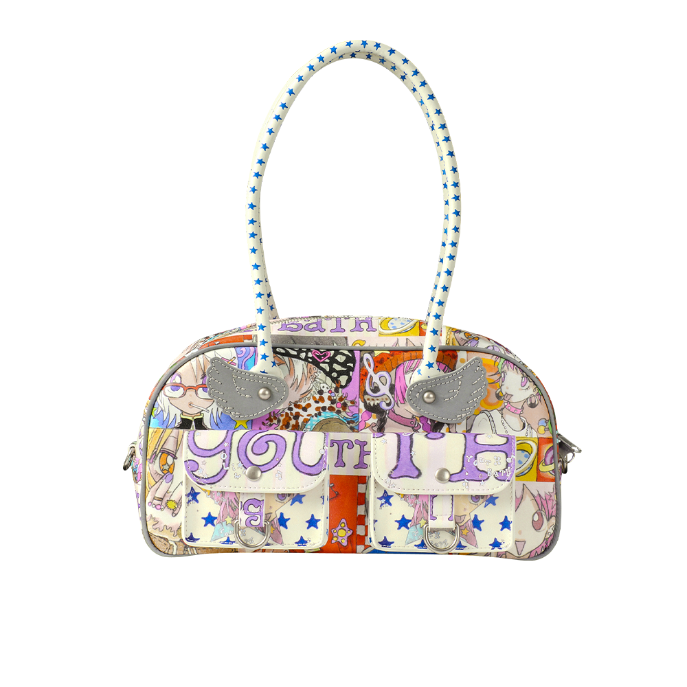 유쓰배쓰 X 올리와 그래픽 윙스 숄더 백(YOUTHBATH YB X Oliwa Graphic Wings Shoulder Bag)