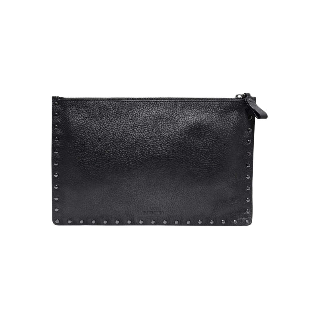 ITBA9BELNWI6 Valentino Black Leather Rockstud Clutch