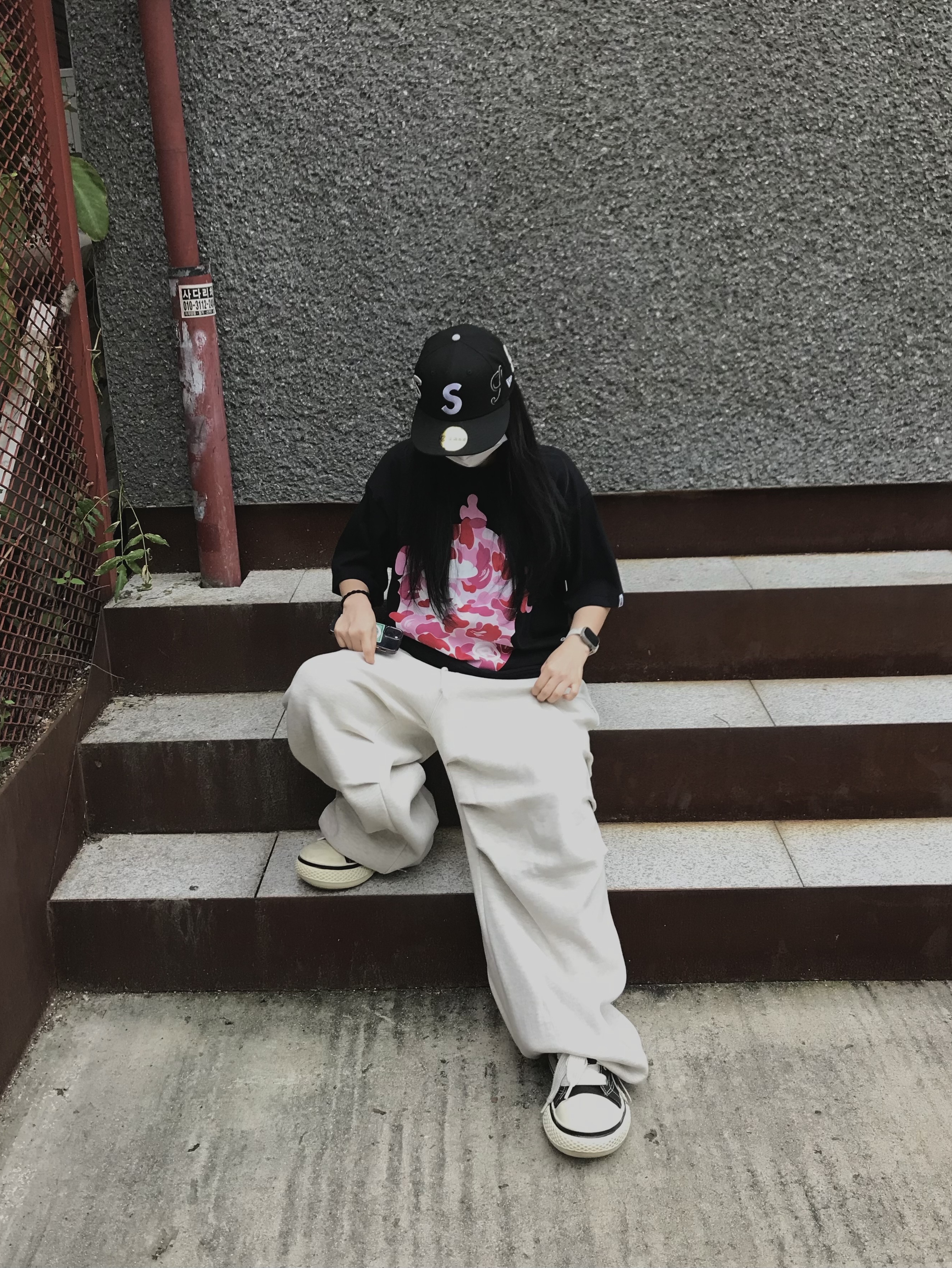 Supreme Multi S Logo New Era Black - 25SS, Old Order x AFGK Canvas Black Green 착용 스타일 - 5