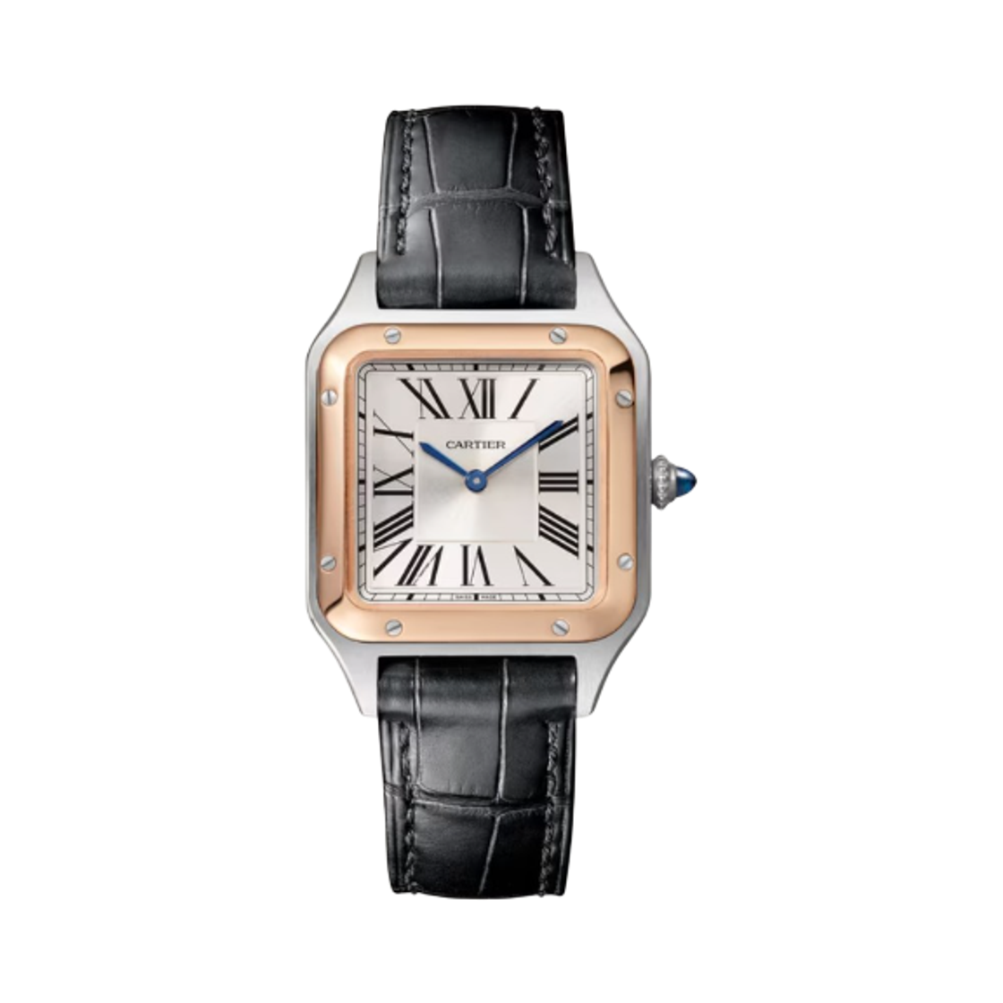 W2SA0038 Cartier Santos Dumont Watch 38mm Small Quartz Leather Black