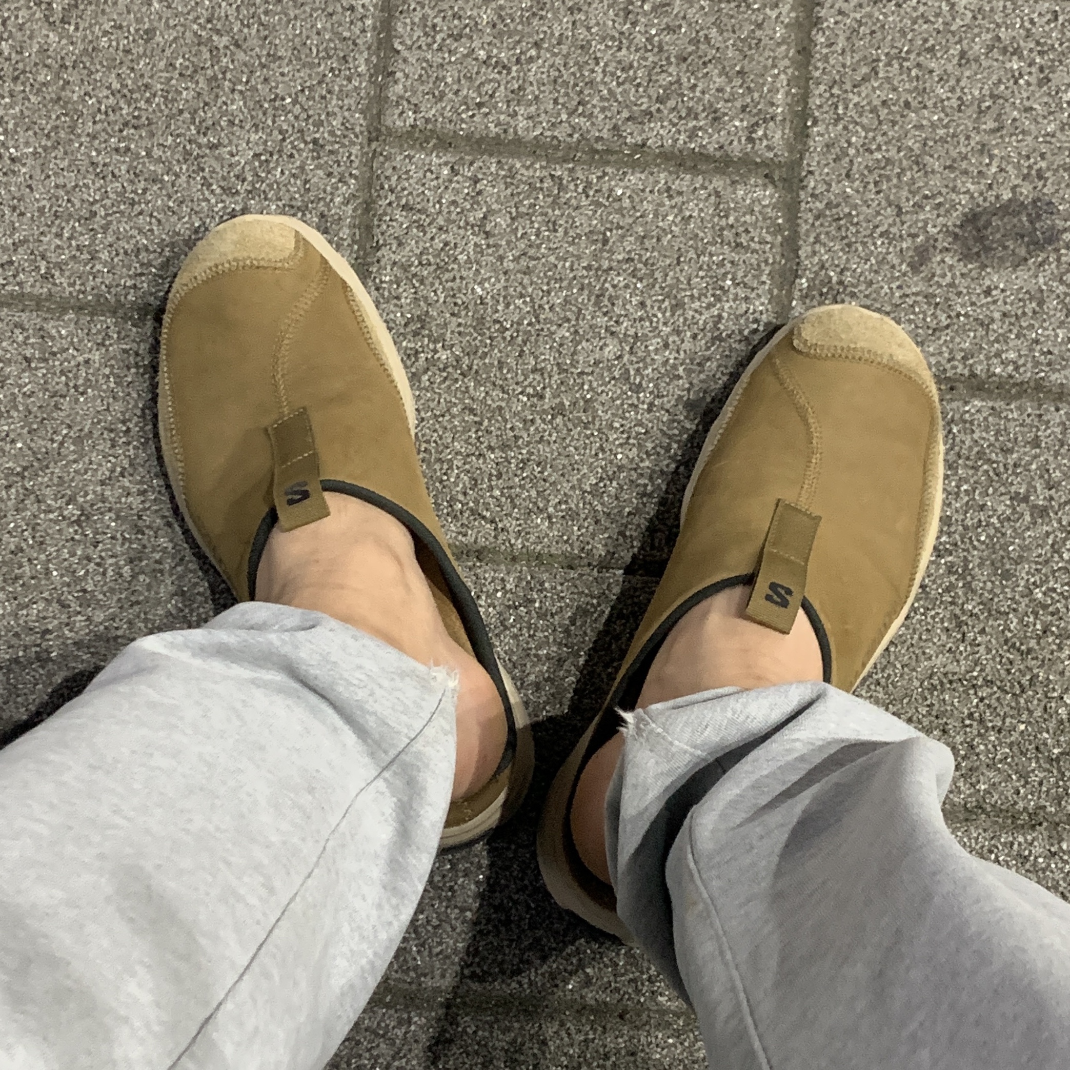 Salomon RX Slide Leather ADV Kangaroo Safari 착용 스타일