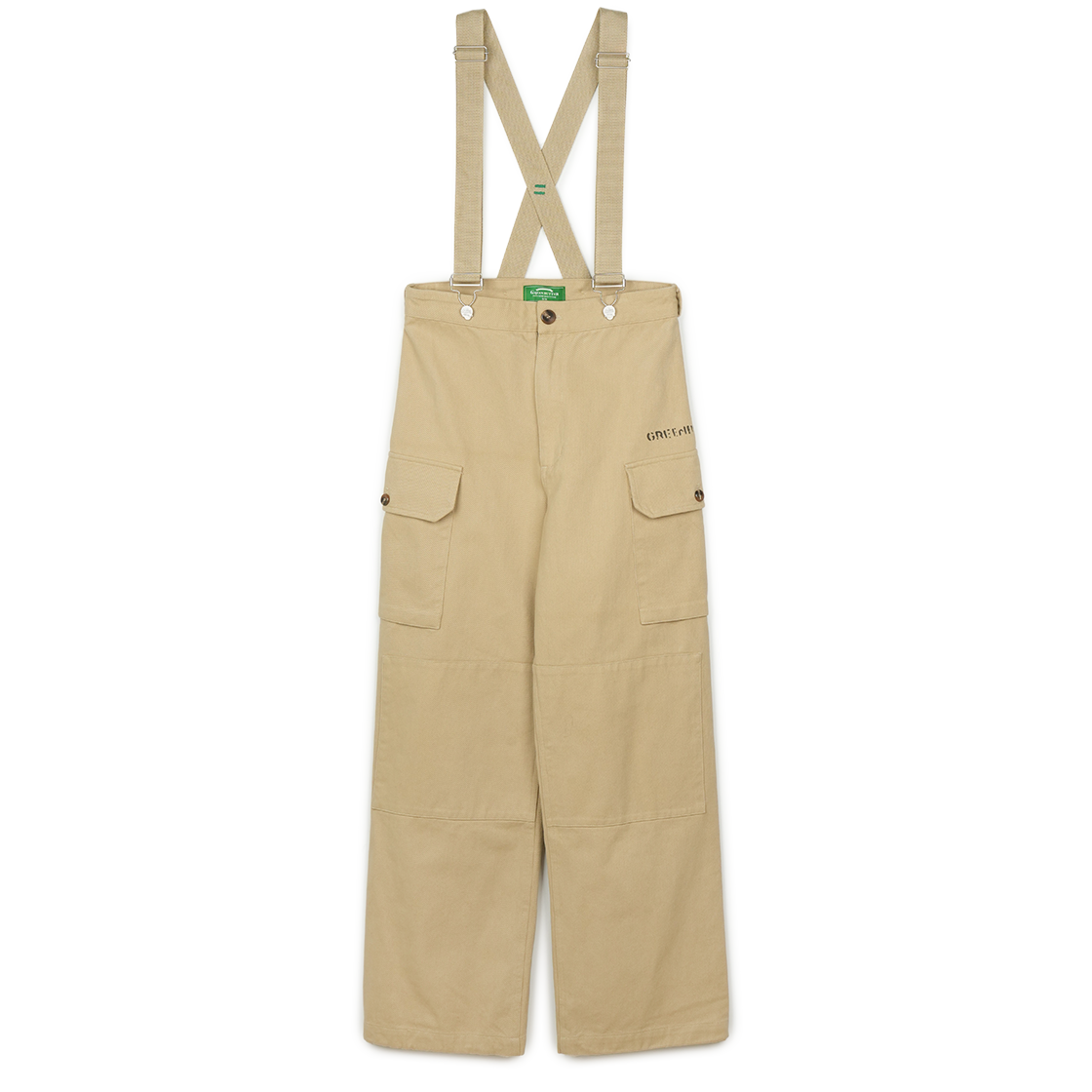 P0000BFX Greenbutter Suspender Cargo Pants Beige