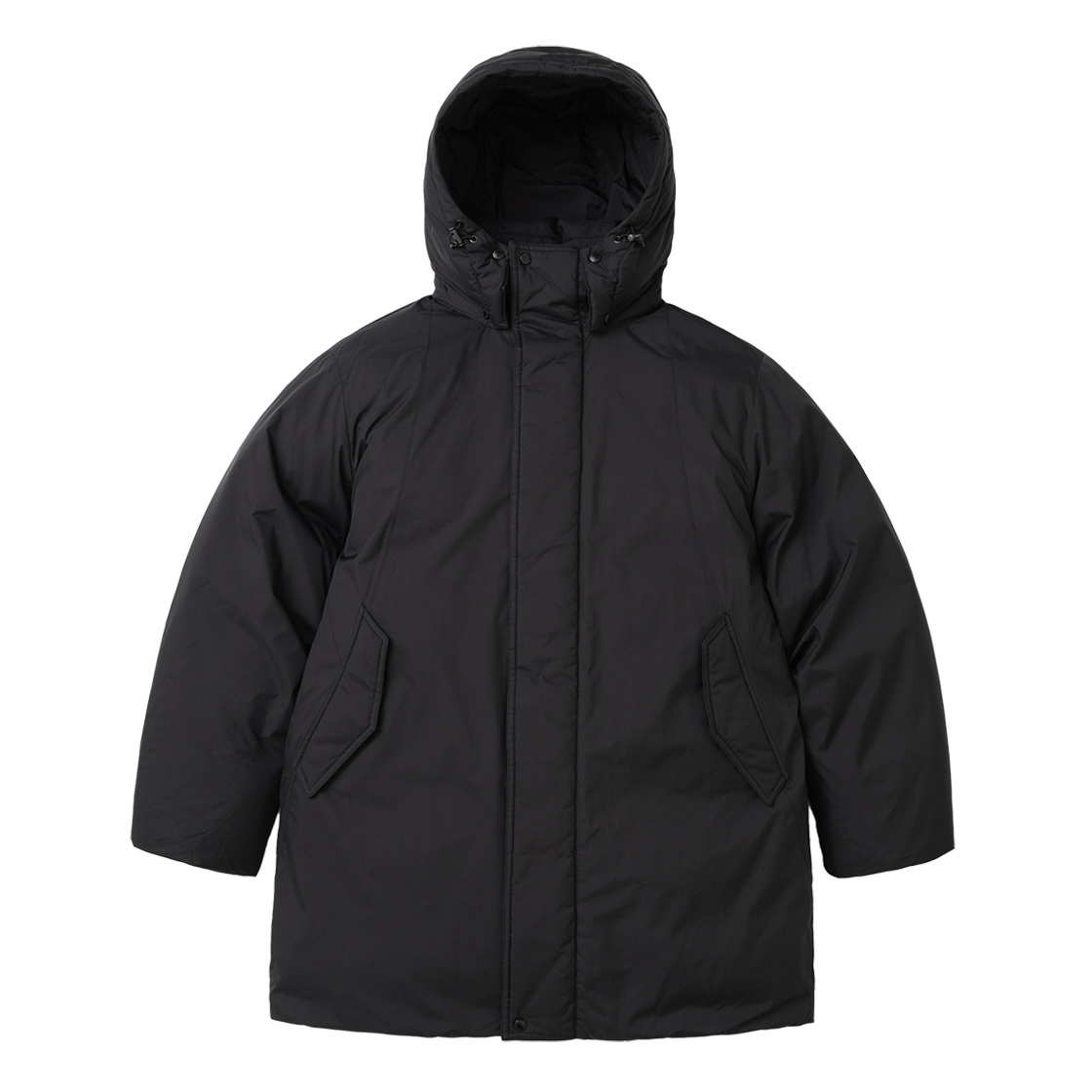 UB2599DW207MBB Uniform Bridge Minimal Hooded Goose Down Parka Black