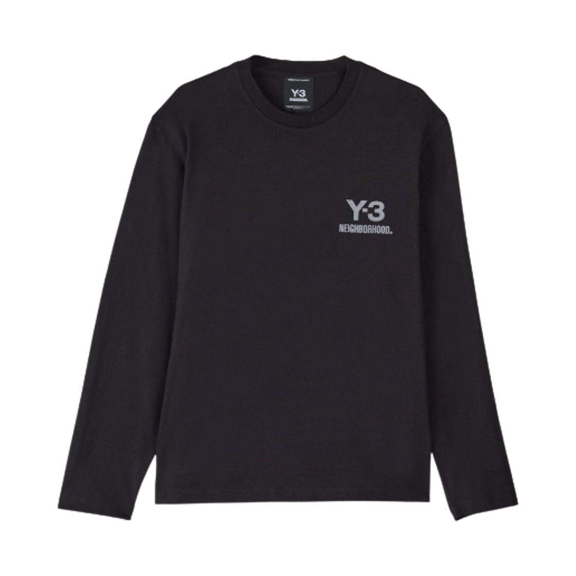 JW7001 Y-3 x Neighborhood Logo Long Sleeve T-Shirt Black