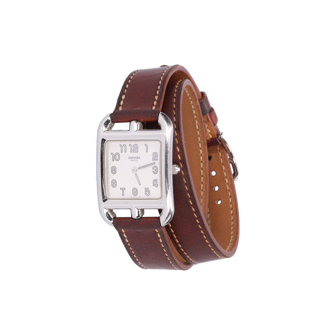 ITBAAS94U5DG Hermes Cape Code Double Tour Quartz Watch Silver