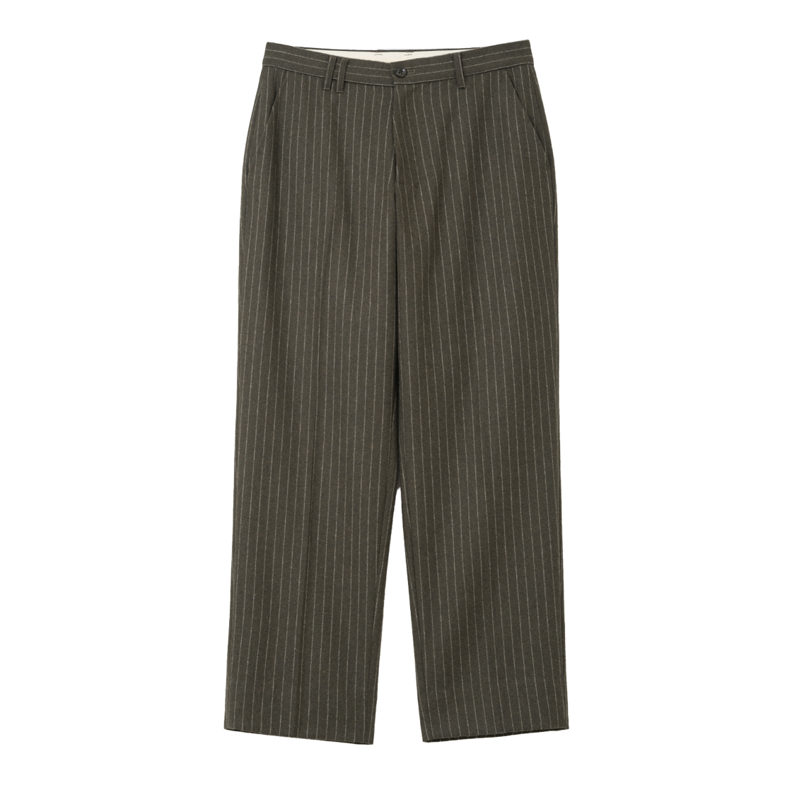 UB2599PT235MOL Uniform Bridge Stripe Wool Trouser Olive