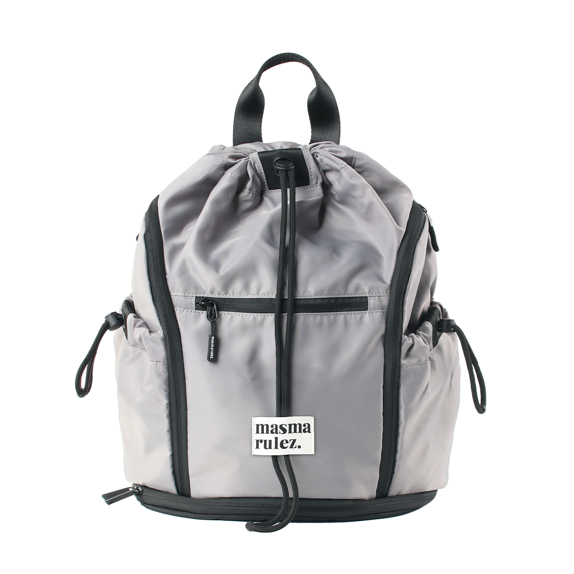 Zipper string backpack _ Gray Masmarulez Zipper String Backpack Gray