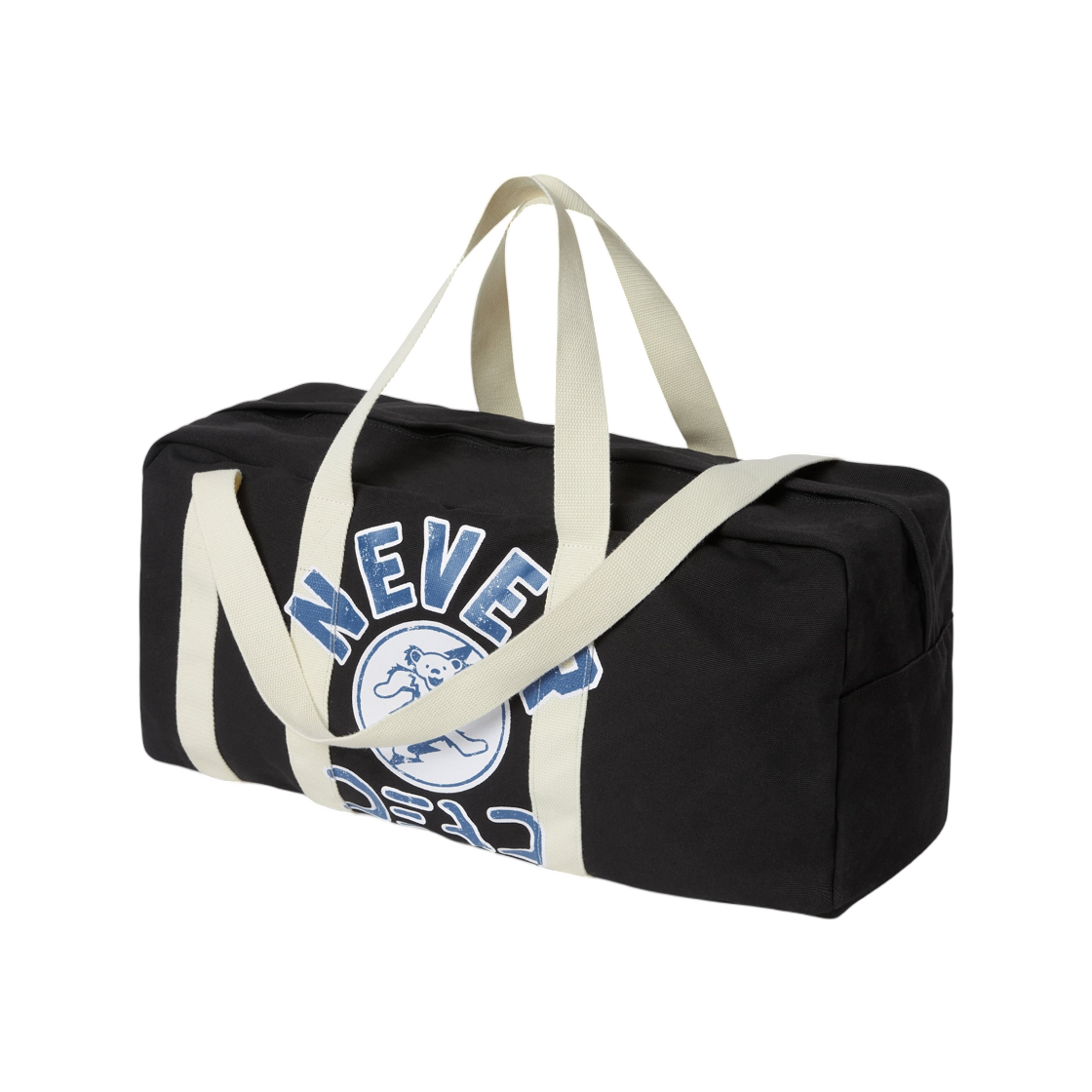 디스이즈네버댓 x 그레이트풀 데드 라이트닝 베어 더플백 블랙(thisisneverthat x Grateful Dead Ligtning Bear Duffle Bag Black)