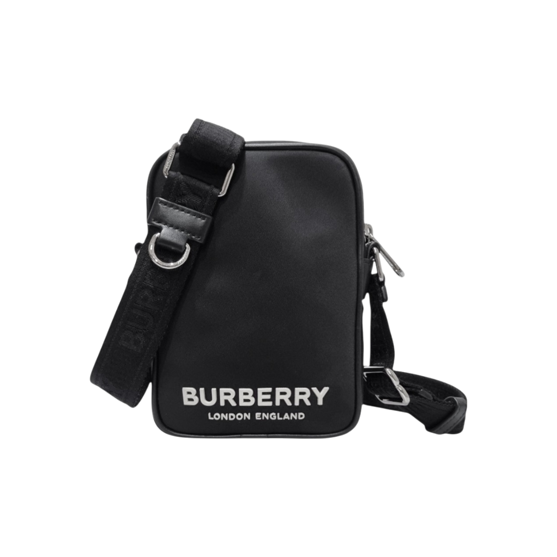 IT4MDV3QCVIQ Burberry Black Nylon Square Padded Crossbody Bag