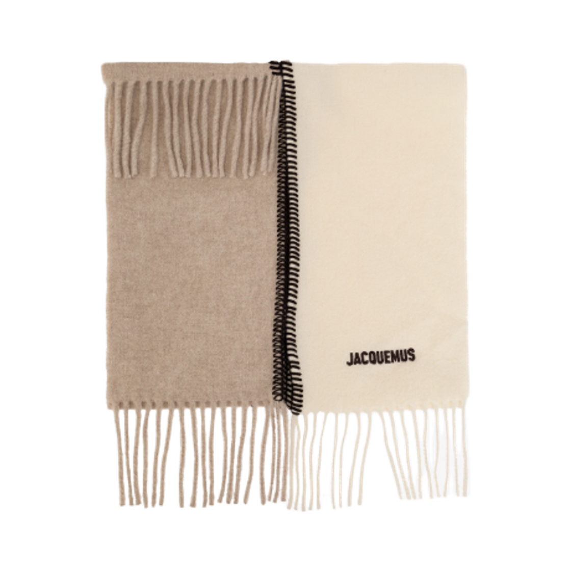 235AC458-5007-015 Jacquemus L'echarpe Pampero Double Muffler Beige