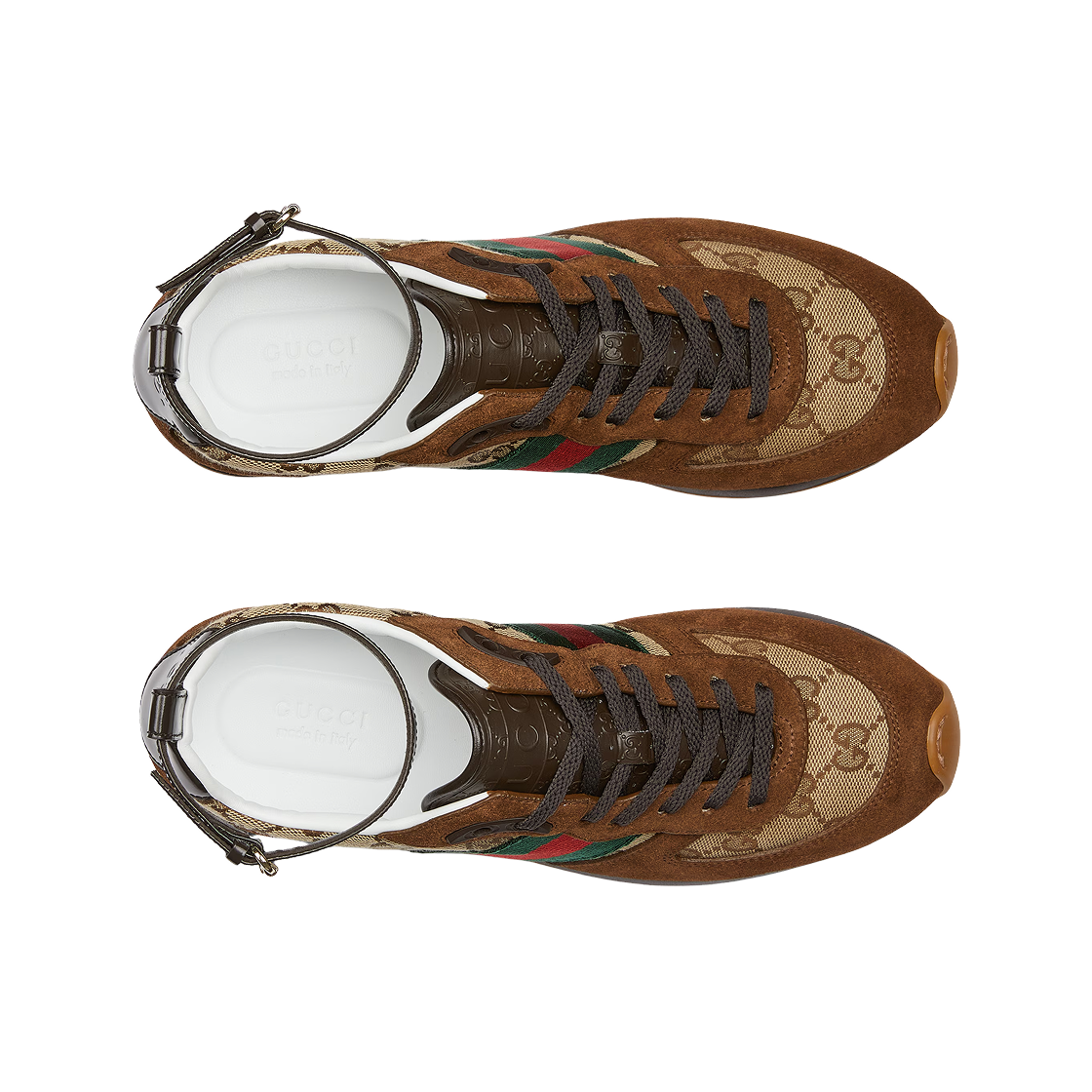 (W) 구찌 리모션 스니커즈 베이지 다크 브라운((W) Gucci Re-Motion Sneakers Beige Dark Brown) - 2