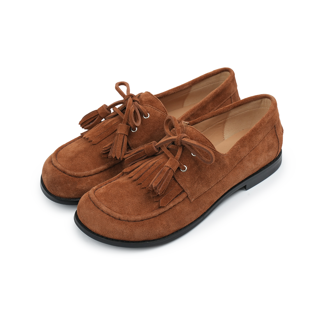 P0000BFK Greenbutter Cow Leather Kiltie Loafer Camel Brown