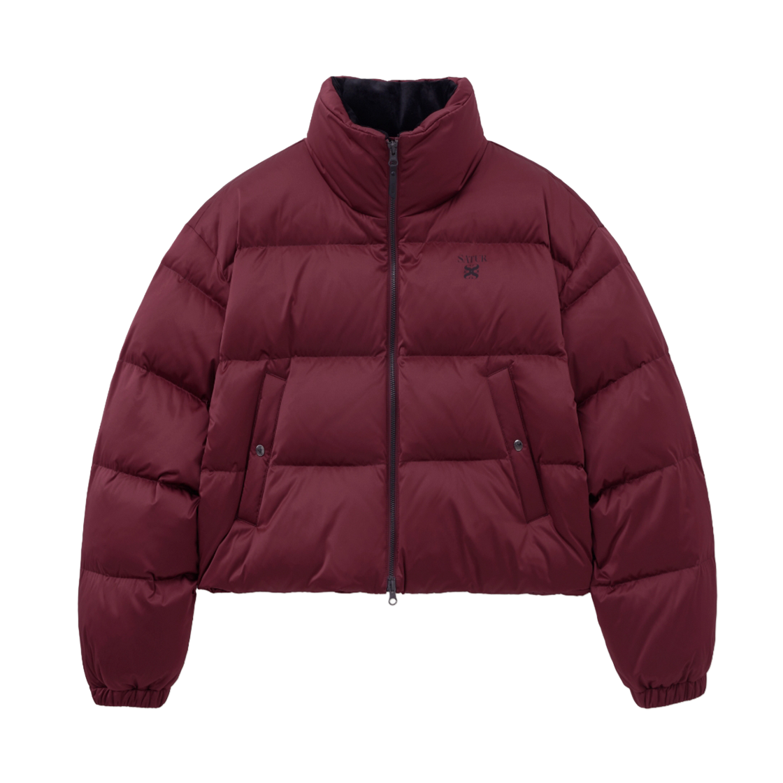 세터 우먼 로렌 크롭 덕 다운 패딩 버건디