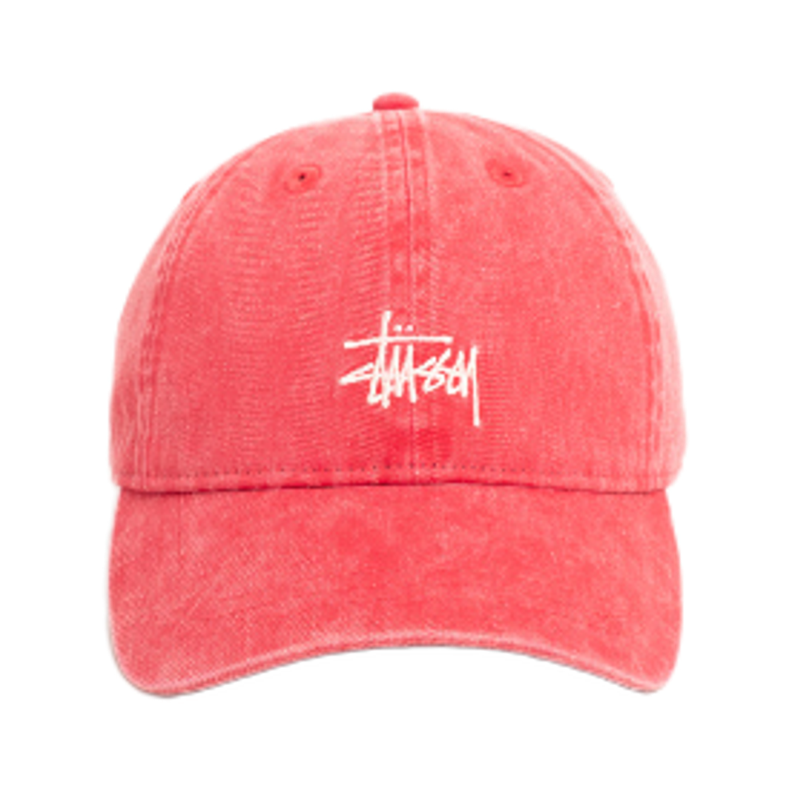 1311163 Stussy Low Profile Basic Washed Cap Deep Rouge