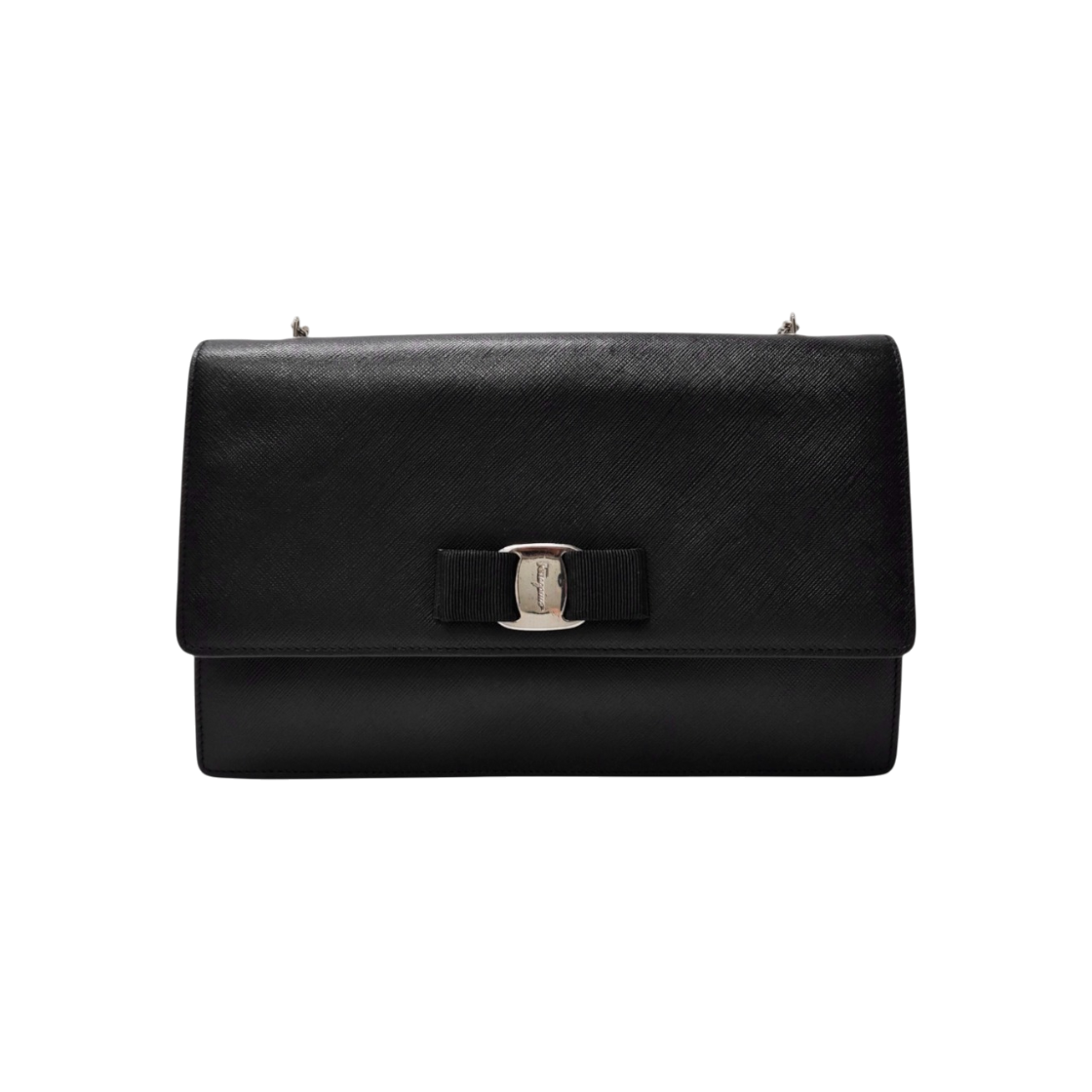 ITE7A2VU4TP3 Salvatore Ferragamo Black Gini Vara Crossbody Bag