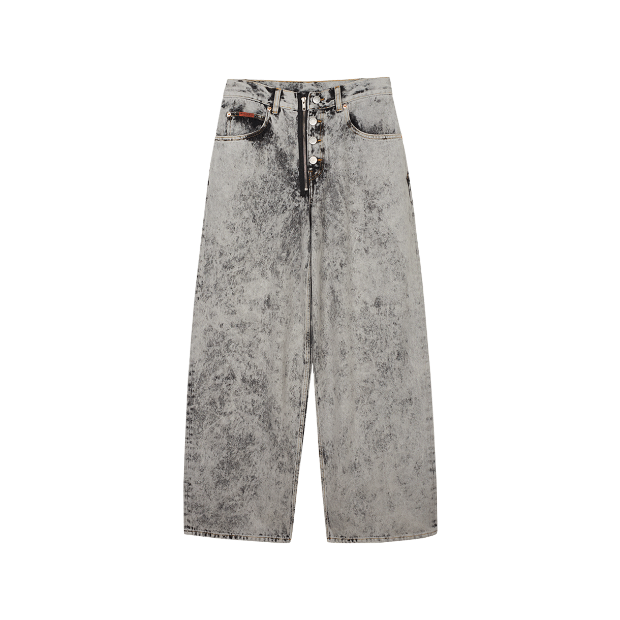 마틴 로즈 집 헴 진 그레이 애시드 워시 - 25FW(Martine Rose Zip Hem Jean Grey Acid Wash - 25FW)