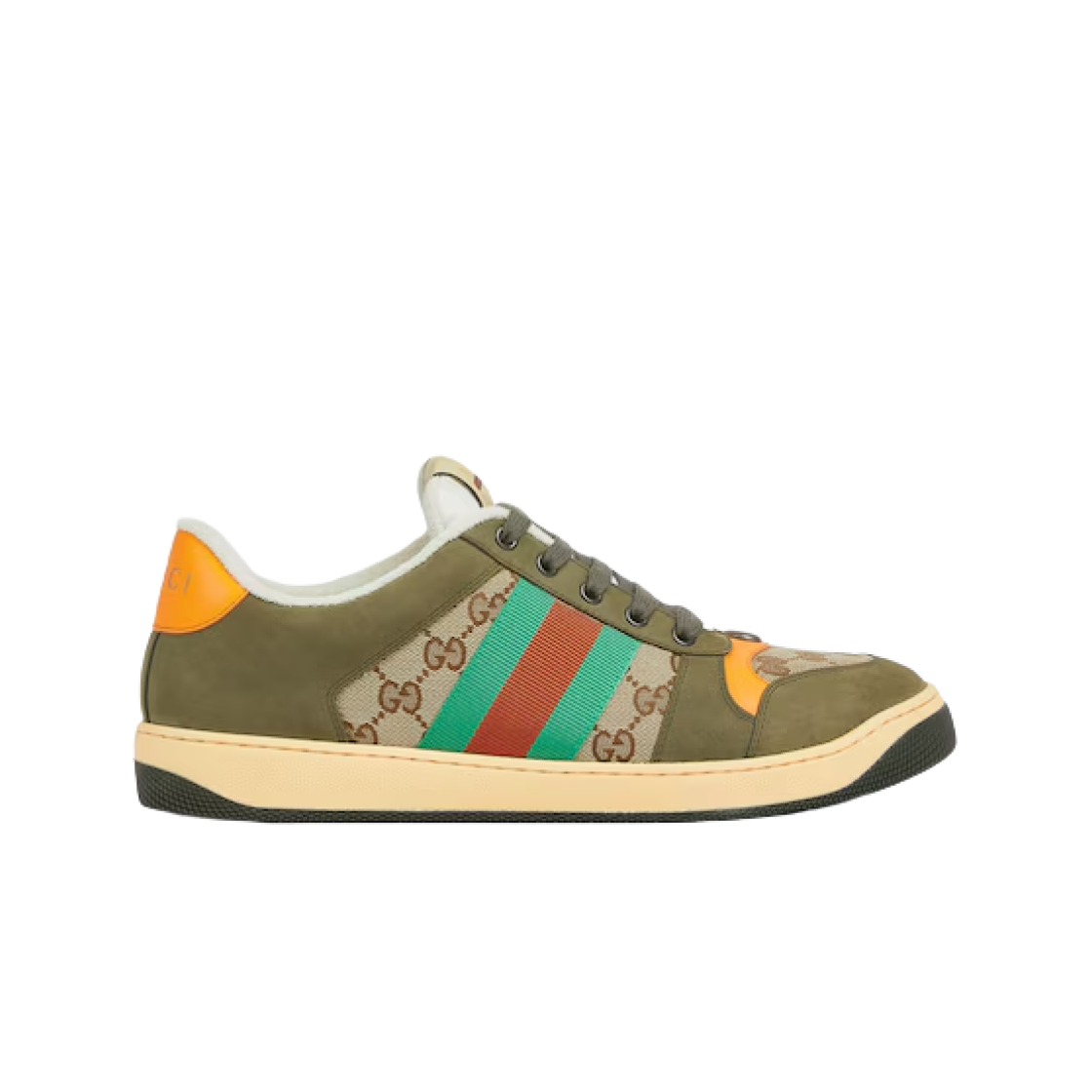 구찌 스크리너 스니커즈 베이지 다크 브라운(Gucci Screener Sneakers Beige Dark Brown) - 1