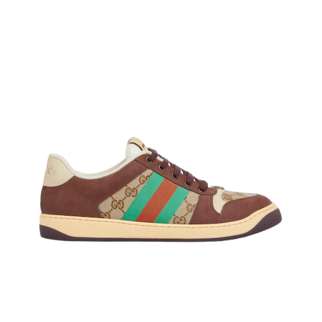 구찌 스크리너 스니커즈 베이지 다크 브라운(Gucci Screener Sneakers Beige Dark Brown) - 1