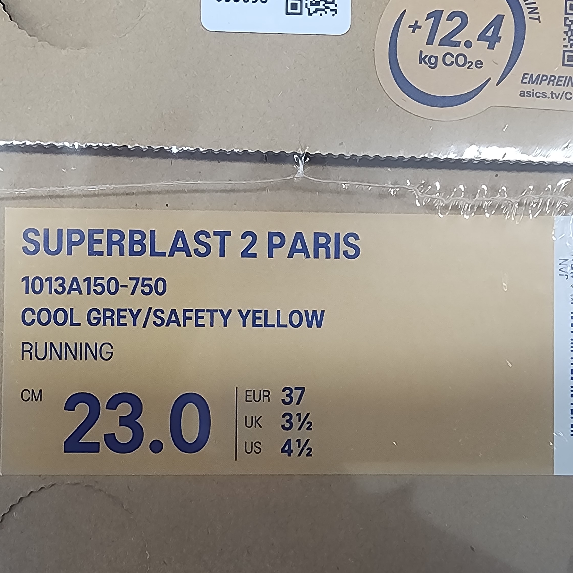 Asics Superblast 2 Paris Cool Grey Safety Yellow 착용 스타일 - 3