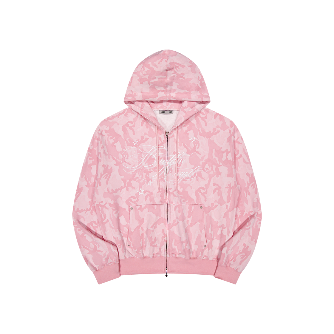 25NNFWTHZF003PM NIIER NOR Ba Camouflage Hood Zip-Up Pink Camo