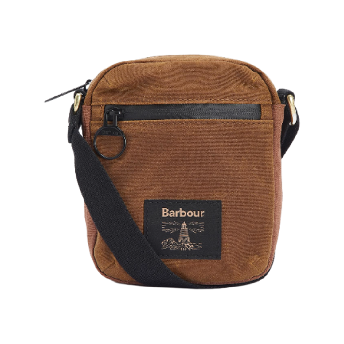 바버 필드 왁스드 크로스바디 백 탄 블랙(Barbour Field Waxed Crossbody Bag Tan Black)