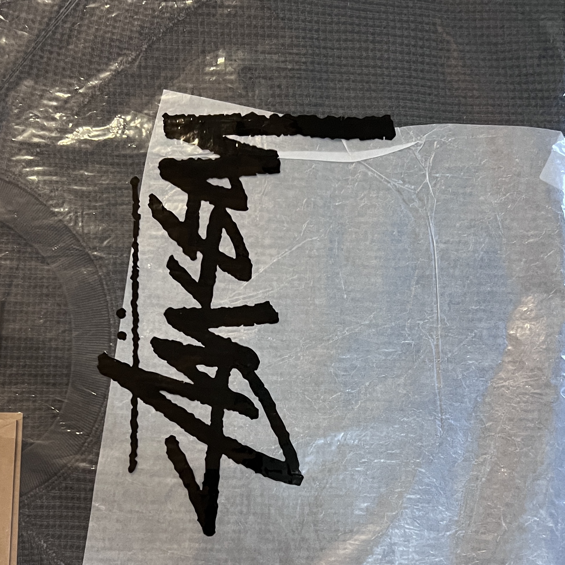 Stussy Raglan Thermal LS Crew Washed Black 착용 스타일
