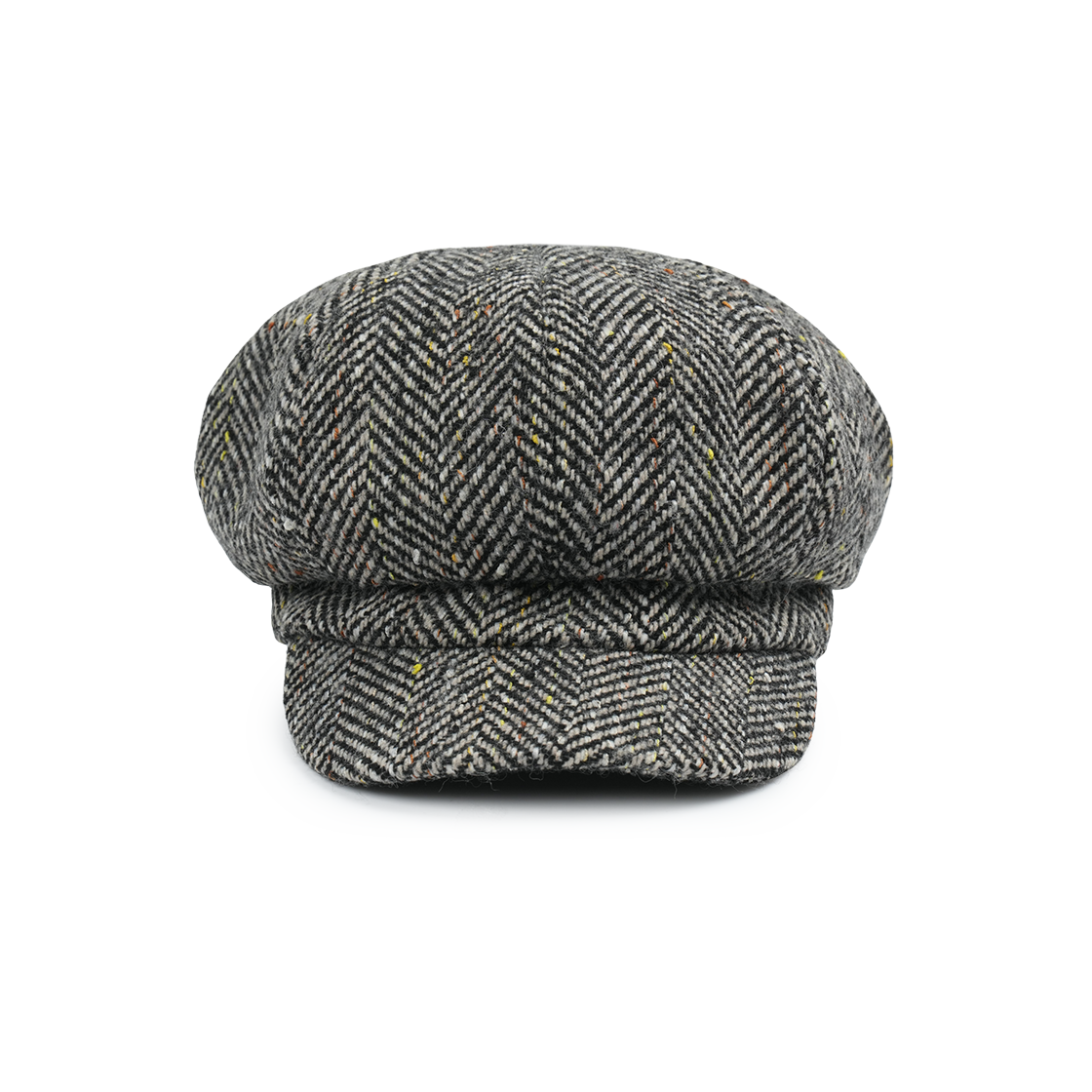 P0000BFN Greenbutter Wool Neps Newsboy Cap Black