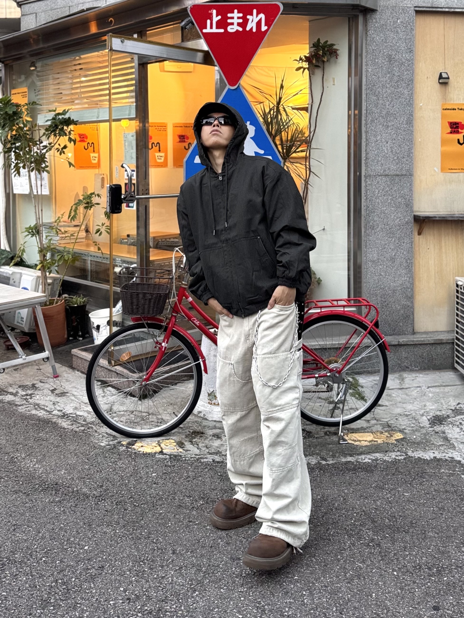 Nonnod Double Knee Cover Pants Vintage Beige, Nonnod Double Knee Cover Pants Vintage Beige 착용 스타일 - 2