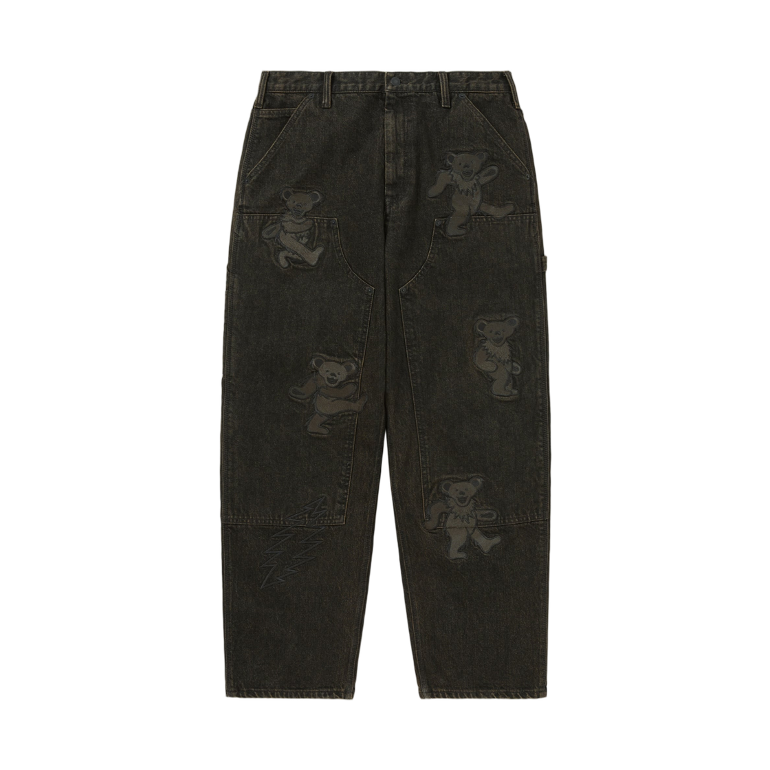 GD253WPA5P01OBK Thisisneverthat x Grateful Dead Lightning Double Knee Pant Off Black