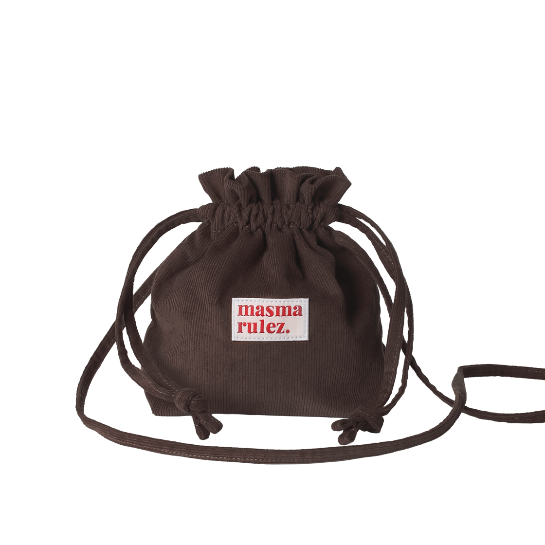 STCRBCDDPBR Masmarulez String Cross Bag Corduroy Deep Brown
