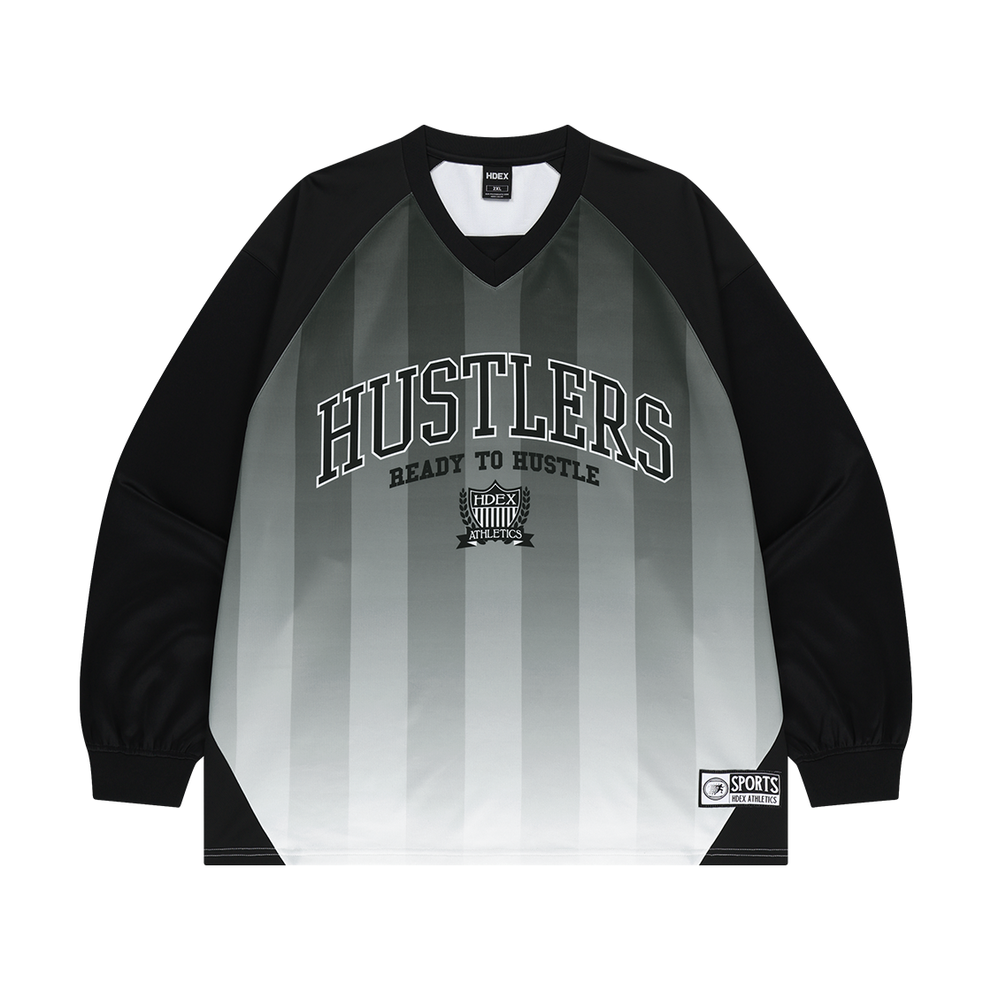 H253UOLTL050BK HDEX Stripe Jersey Long Sleeve Black