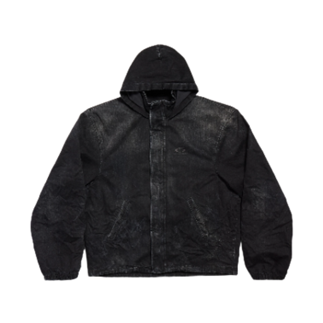 850057TTW671037 Balenciaga Hooded Workwear Jacket Black