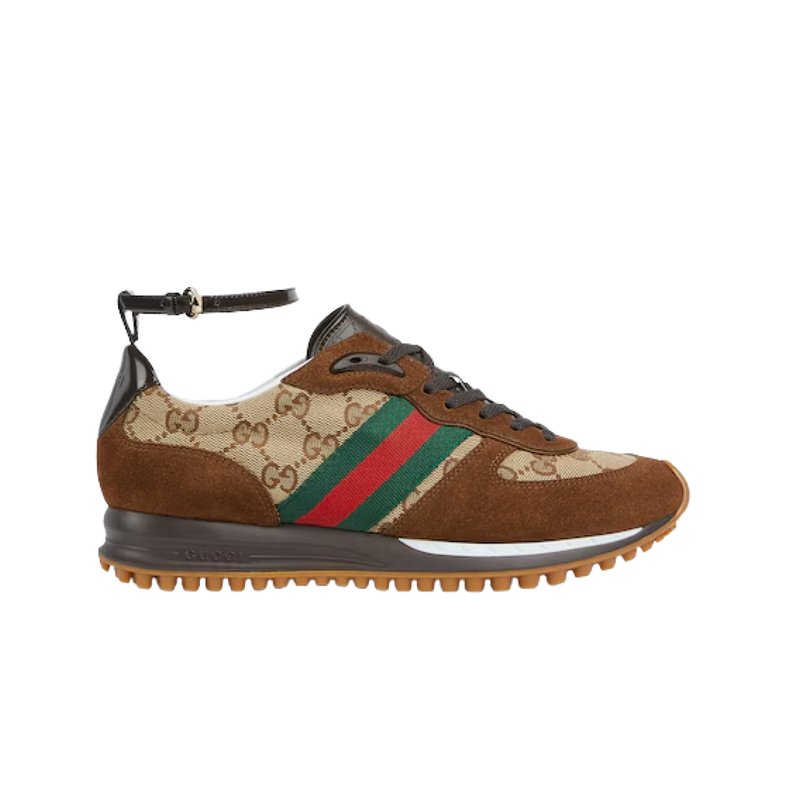 (W) 구찌 리모션 스니커즈 베이지 다크 브라운((W) Gucci Re-Motion Sneakers Beige Dark Brown) - 1