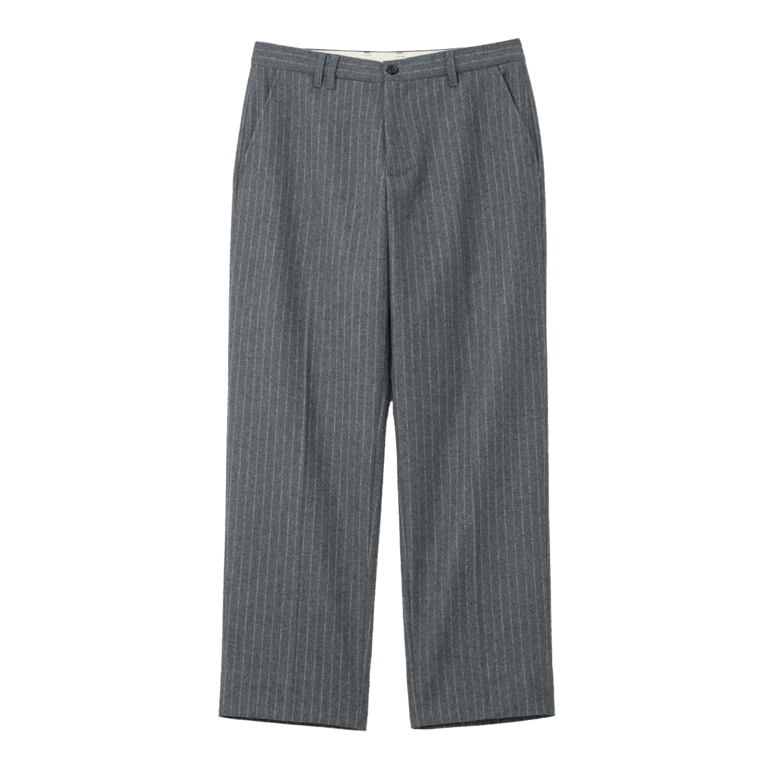 UB2599PT235MGY Uniform Bridge Stripe Wool Trouser Grey