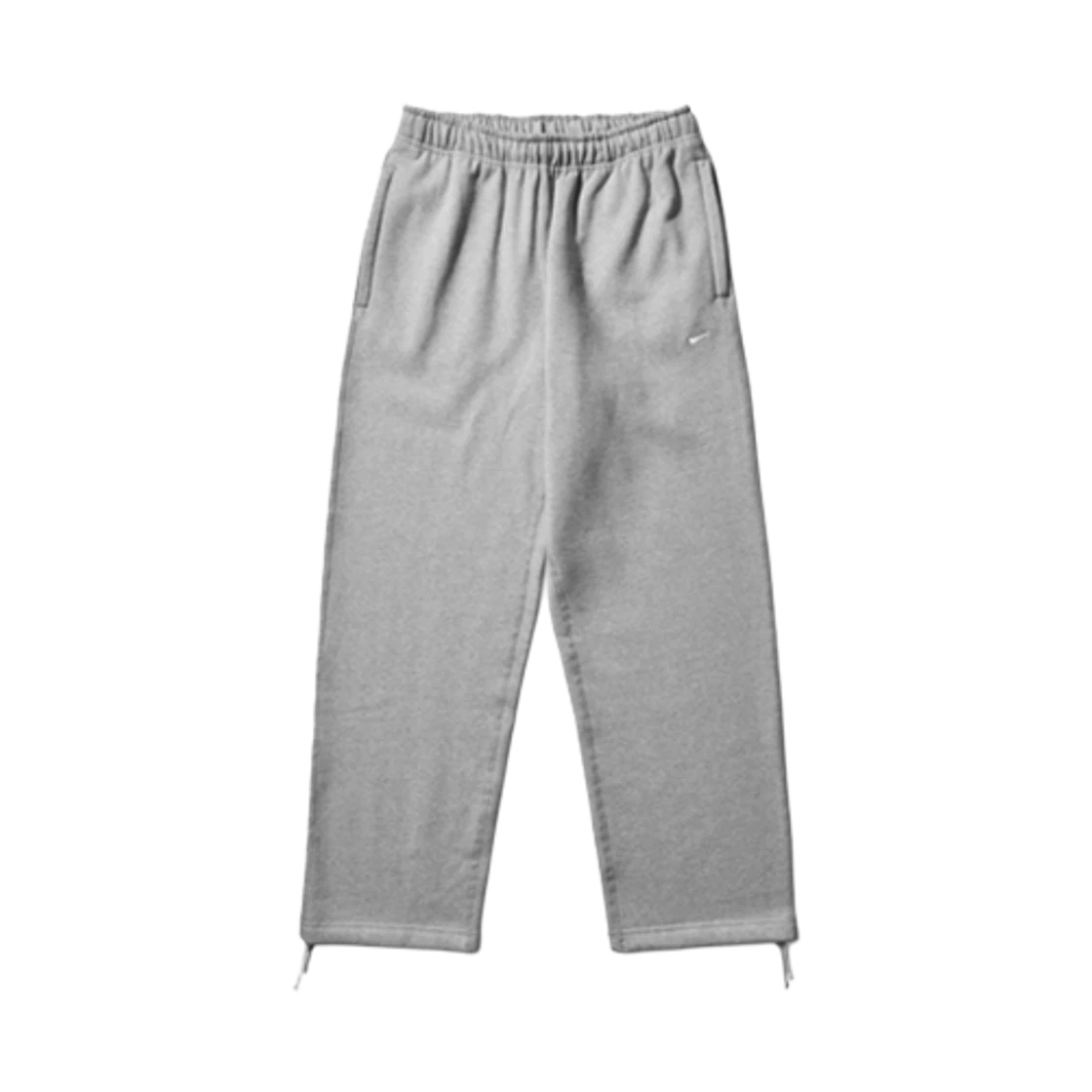 Nike Nike Solo Swoosh Fleece Open Hem Pants Dark Grey Heather Light Smoke Grey - Asia · S